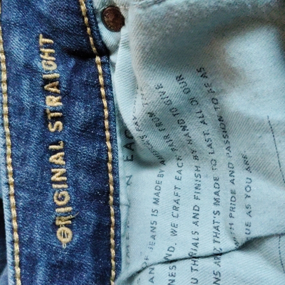 American Eagle men's size 28 x 30 original straight denim jeans - Picture 5 of 6